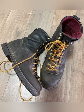 Georgia boot GORE-TEX Brown Leather Work Boots with Gold Laces size 10w